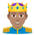 🤴🏽 prince: medium skin tone display on JoyPixels